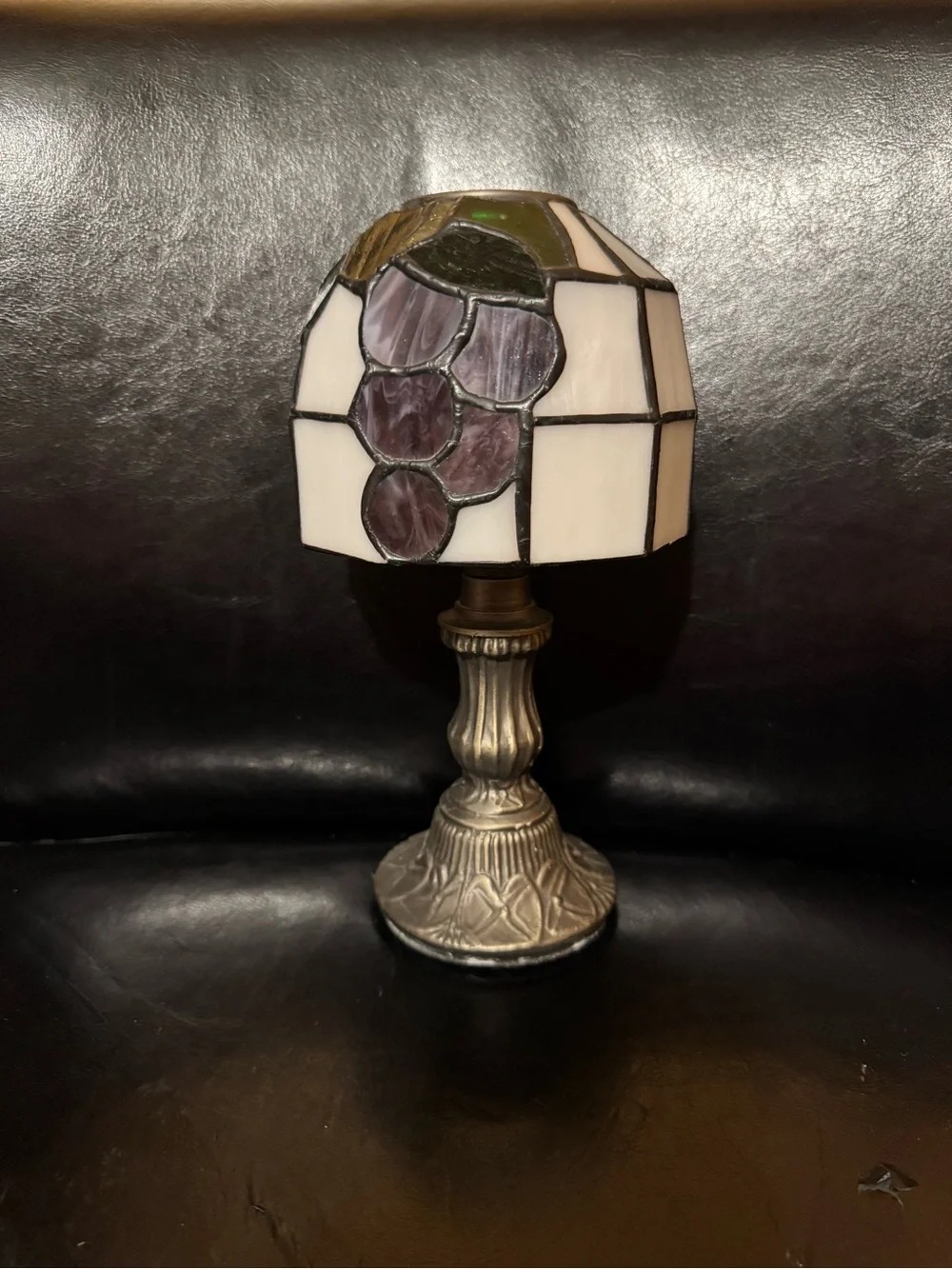 Vintage Tiffany partyLight grape motif Candle Tea Light